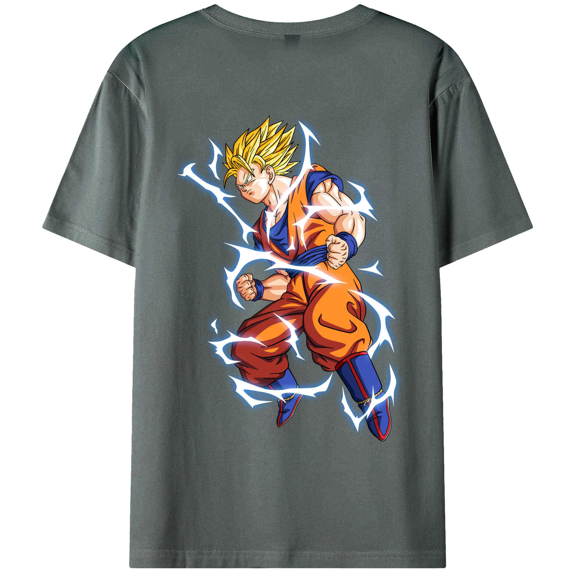 （画像用） ドラゴンボール 孫悟空（そん ごくう）Son Goku カカロット DRAGON BALL Kakarotto 綿100％ メンズ半袖Tシャツ（バックプリント） 通気性